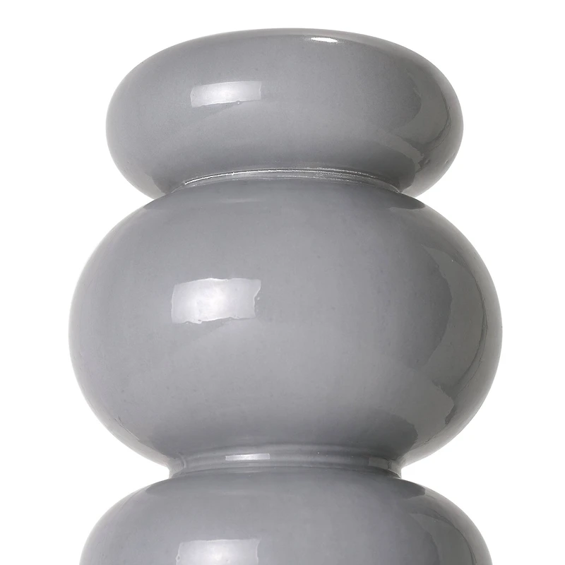 American Art Decor Cool Grey Cairns Glass Vase Set