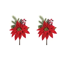 Poinsettia & Berry Picks, 2ct.