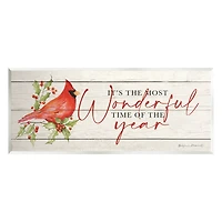 Stupell Industries Most Wonderful Time Cardinal Wall Plaque Art
