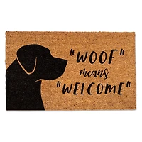 Woof Means Welcome Doormat