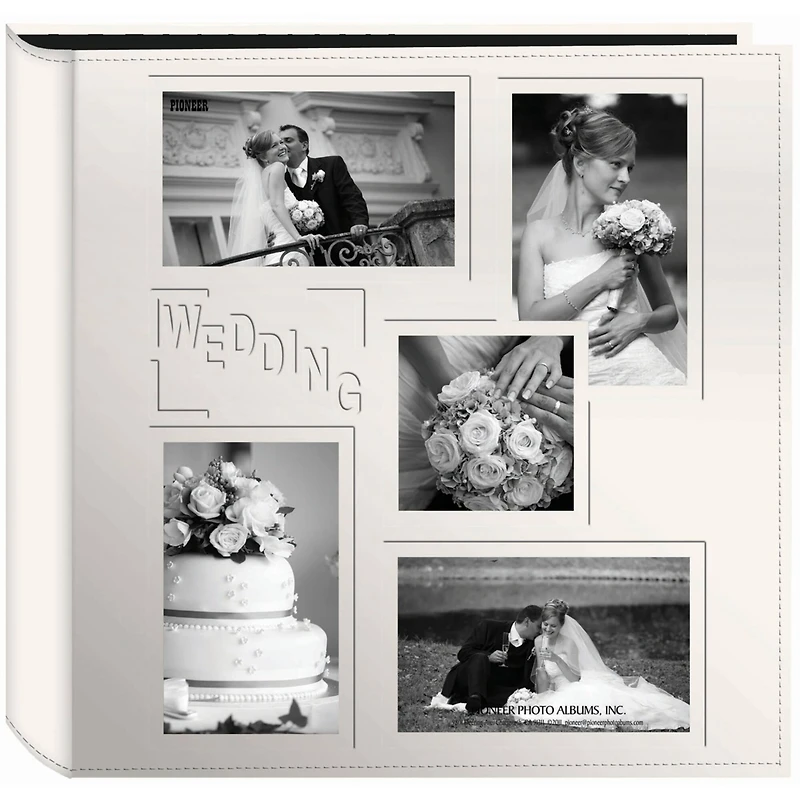 Pioneer® Wedding 5-Up Sewn Embossed Collage Frame Photo Album