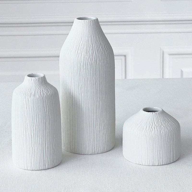 Kate Aspen® White Boho Ceramic Bud Vase Set
