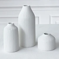 Kate Aspen® White Boho Ceramic Bud Vase Set