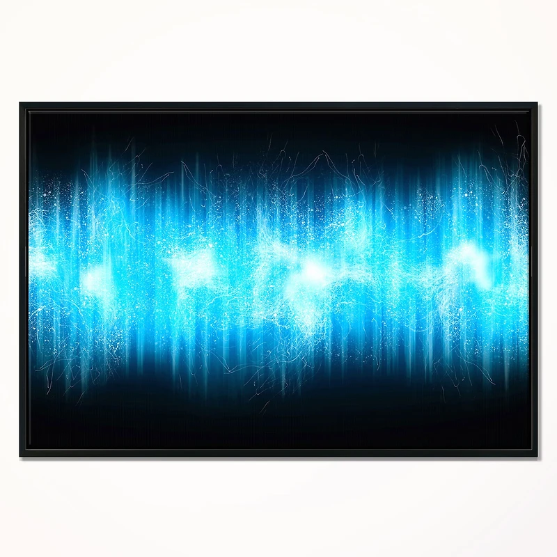 Designart - Blue Ice Flame Abstract