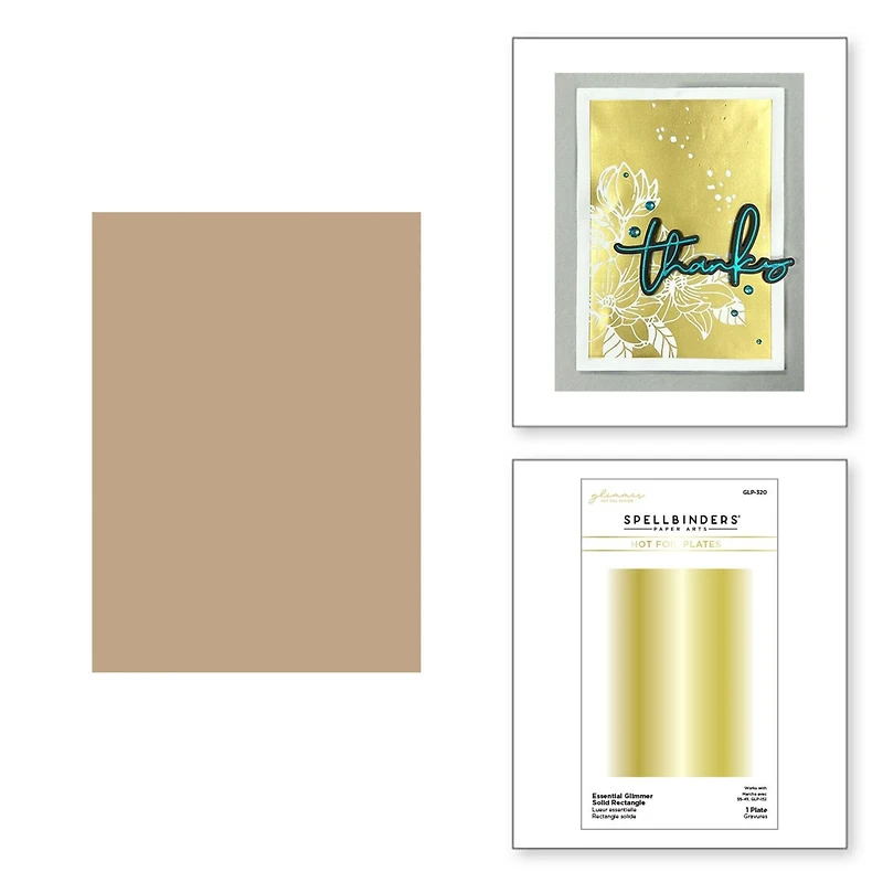 Spellbinders® Glimmer Essential Glimmer Solid Rectangle Hot Foil Plate