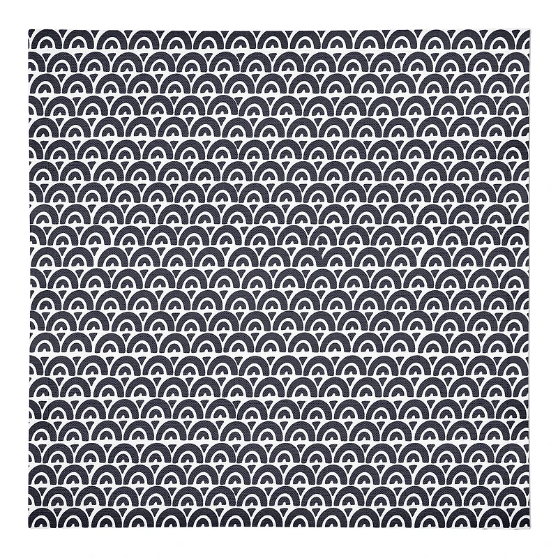 Navy Wavy Arch 10" x 10"  Cotton Twill Napkin