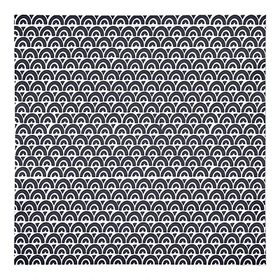 Navy Wavy Arch 10" x 10"  Cotton Twill Napkin