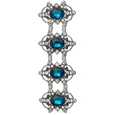 12 Pack: Dark Aqua Slider Metal Oval Beads, 35mm by Bead Landing™
