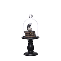 11.25" Black Crow Cloche Tabletop Accent by Ashland®