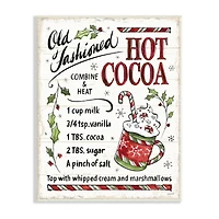 Stupell Industries 15" Old Fashioned Hot Cocoa Recipe Wall Plaque