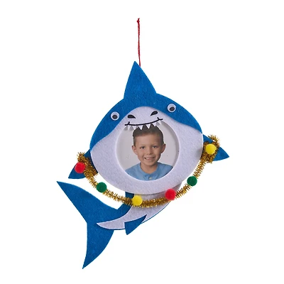 2.5" Blue & White Shark Felt Ornament Frame by Studio Décor®