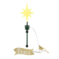 Angel with Banner Animated Tree Topper