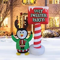 5ft. Inflatable Santa's Doggy Dare