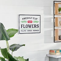 20" White Farmhouse Metal Wall Sign