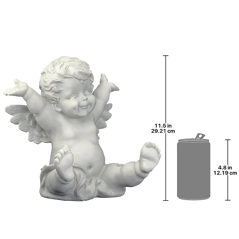 Design Toscano 11.5" Topsy, The Tumbling Cherub Statue