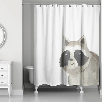 Hello Raccoon 71" x 74" Shower Curtain