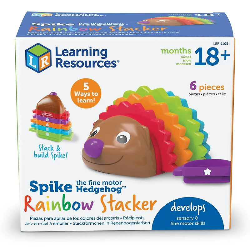 Learning Resources Spike the Fine Motor Hedgehog Rainbow Stackers