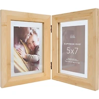 Expressions™ 2 Opening 5" x 7" Hinged Bamboo Float Frame by Studio Décor®