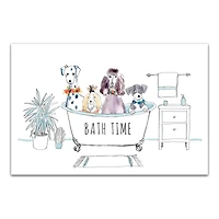 Bath Time Dog 1 Canvas Wall Art