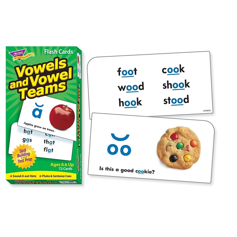 Trend Enterprises® Vowels and Vowel Teams Skill Drill Flash Cards