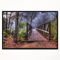 Designart - Beautiful Bridge Over Creek