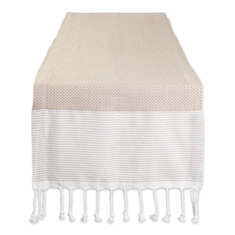 DII® 72" Stone Bordered Dobby Table Runner