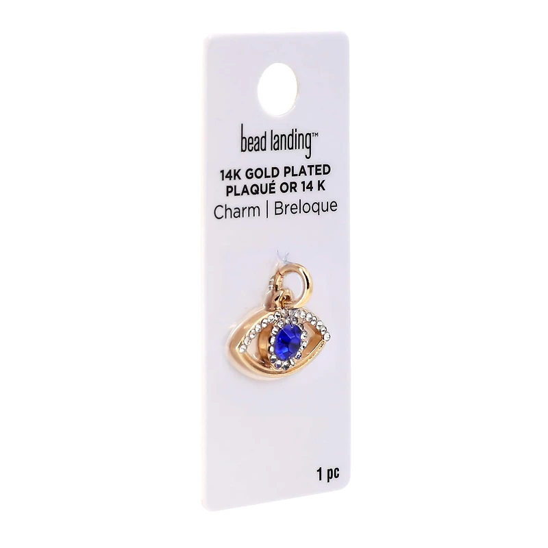 14K Gold Plated Blue Eye Charm by Bead Landing™