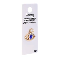 14K Gold Plated Blue Eye Charm by Bead Landing™