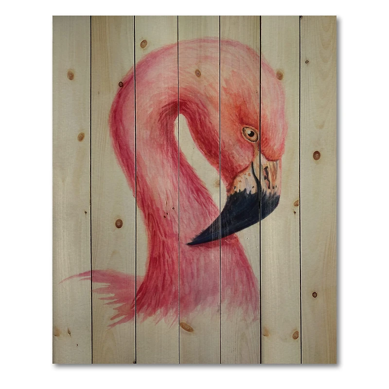 Designart - Portrait of Pink Flamingo IV