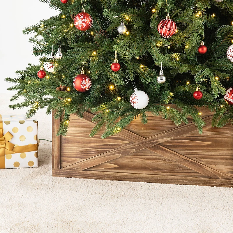 Glitzhome® 22" Natural Wooden Tree Collar