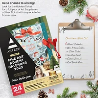 Arteza® 24 Day Merry & Bright Fine Art Christmas 2023 Advent Calendar