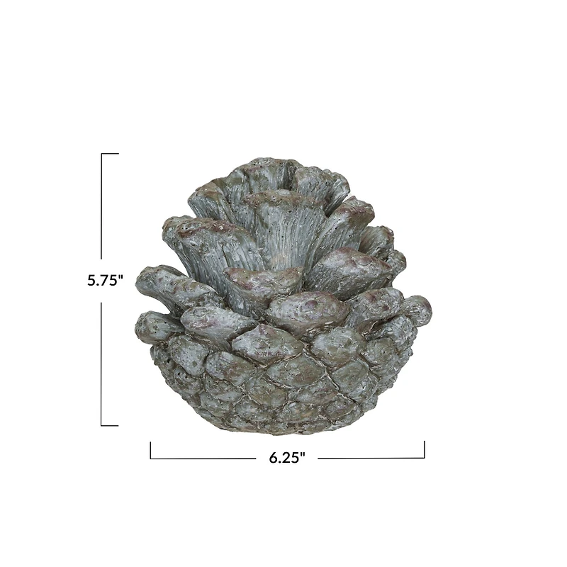 Hello Honey® 6.25" Round Verdigris Finish Pinecone Finial