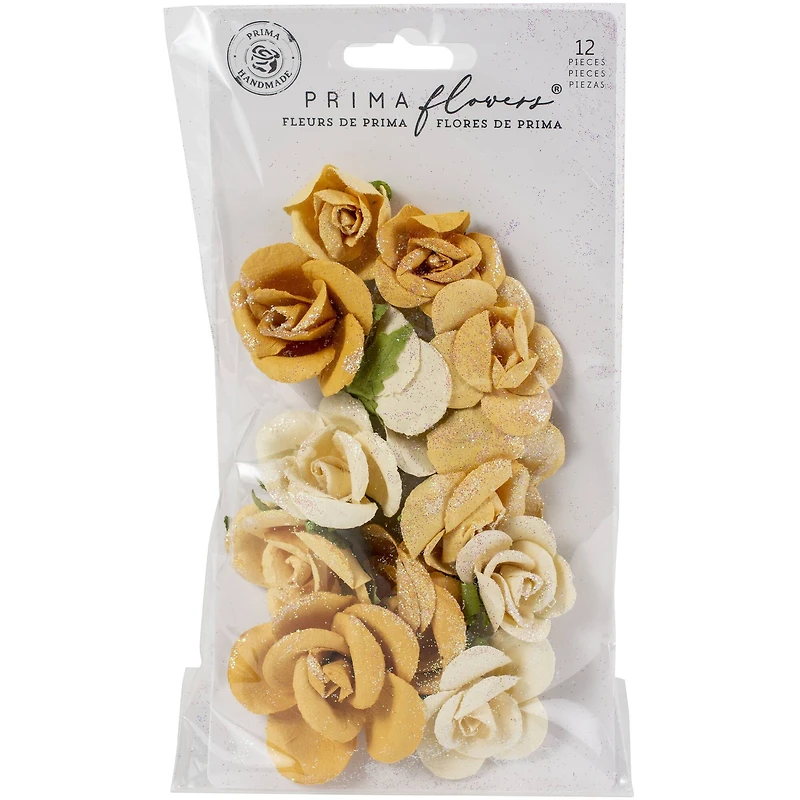Prima® Diamond Collection Rising Fire Mulberry Paper Flowers