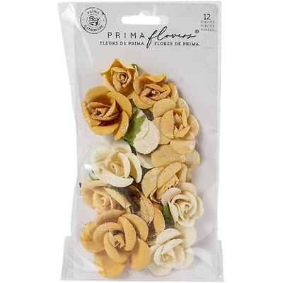 Prima® Diamond Collection Rising Fire Mulberry Paper Flowers