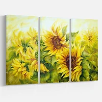 Designart - Bright Yellow Sunny Sunflowers