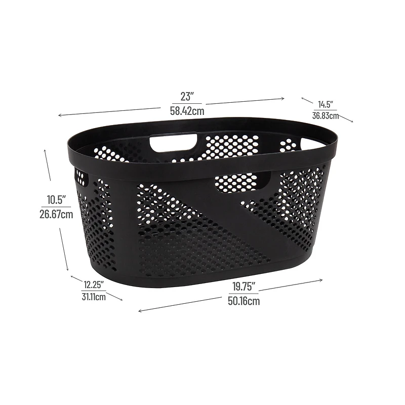 Mind Reader 40L Ventilated Laundry Basket with Cut Out Handles