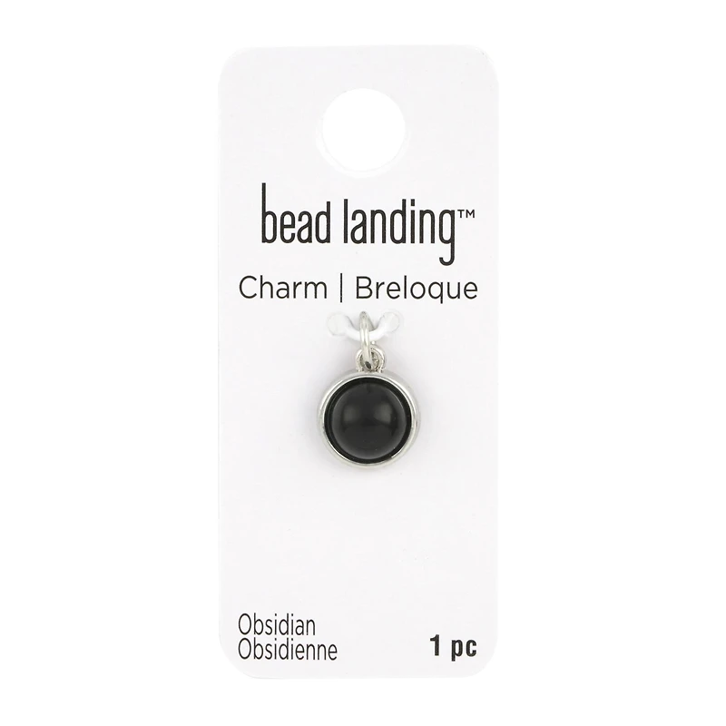 Round Obsidian Charm by Bead Landing™