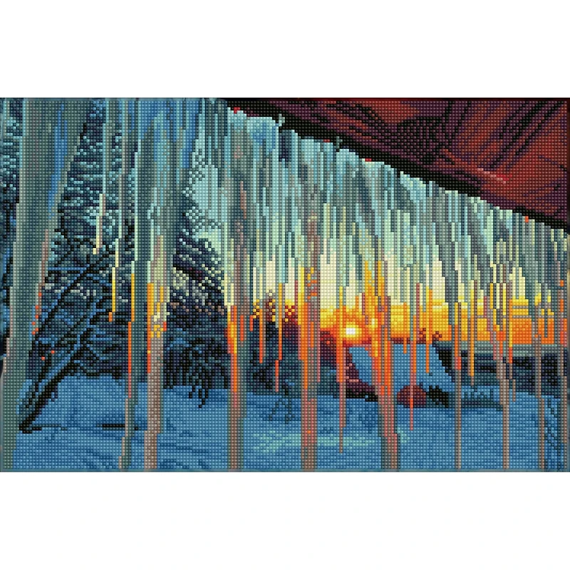 Diamond Dotz® Intermediate Frosty Morn Pre-Framed Diamond Painting Kit