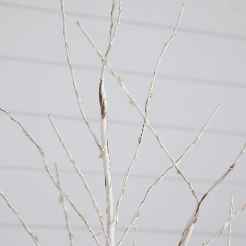 3ft. Pre-Lit White Birch Artificial Christmas Tree, Warm White LED Lights