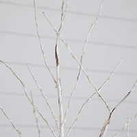 3ft. Pre-Lit White Birch Artificial Christmas Tree, Warm White LED Lights