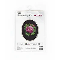 Luca-S Peter Brand Peony Counted Cross Stitch Kit with Display Hoop