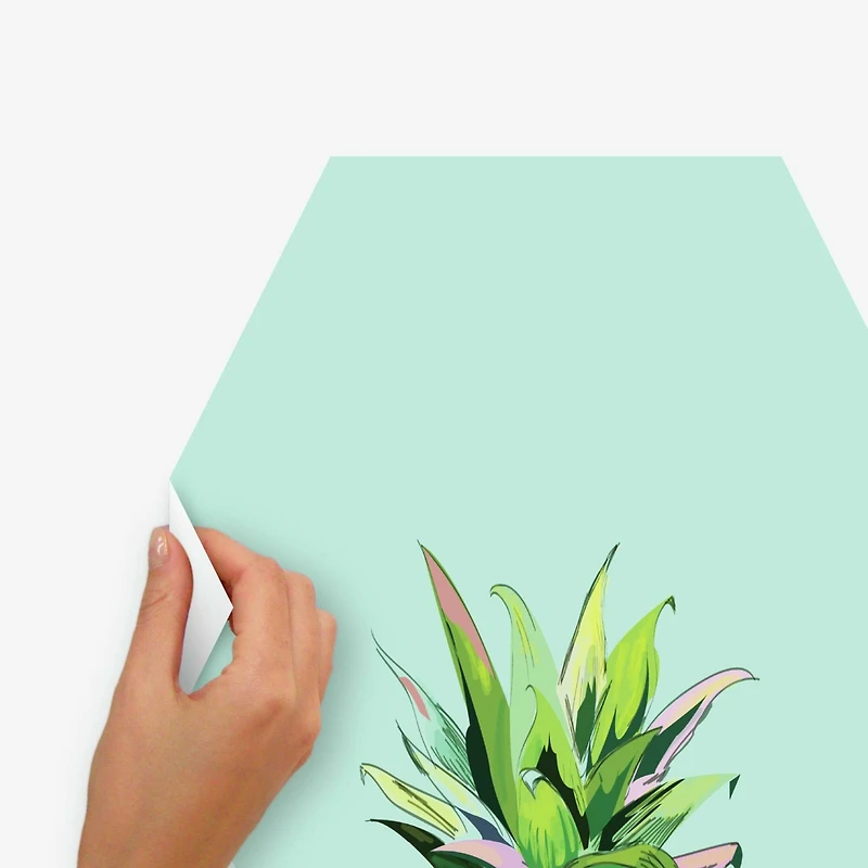 RoomMates Pineapple Crown Dry Erase Hexagon Peel & Stick Decals