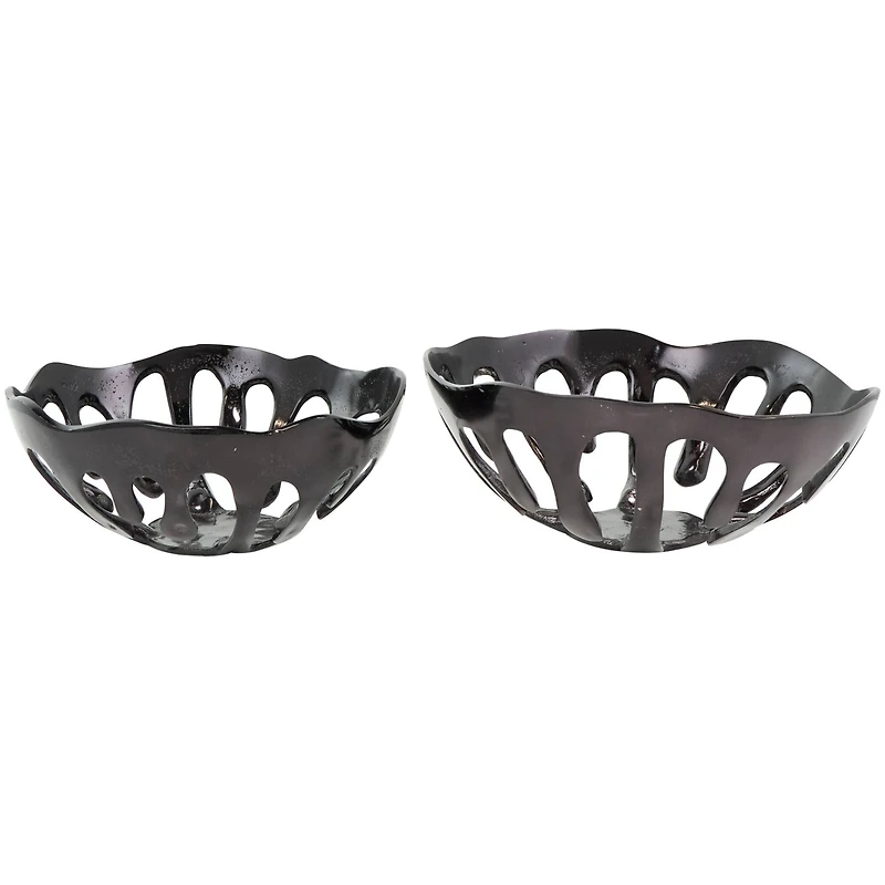 Aluminum Drip Decorative Bowl Set with Open Frame Design