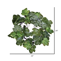 24" Green Fig Leaf Wreath