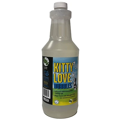 Kitty Love Bubbles™ Catnip Scented Bubbles for Cats Refill Bottle, 32oz.