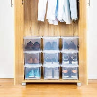 14.5" x 10" x 7.5" Clear Front Opening Storage Case with Lid by Simply Tidy®