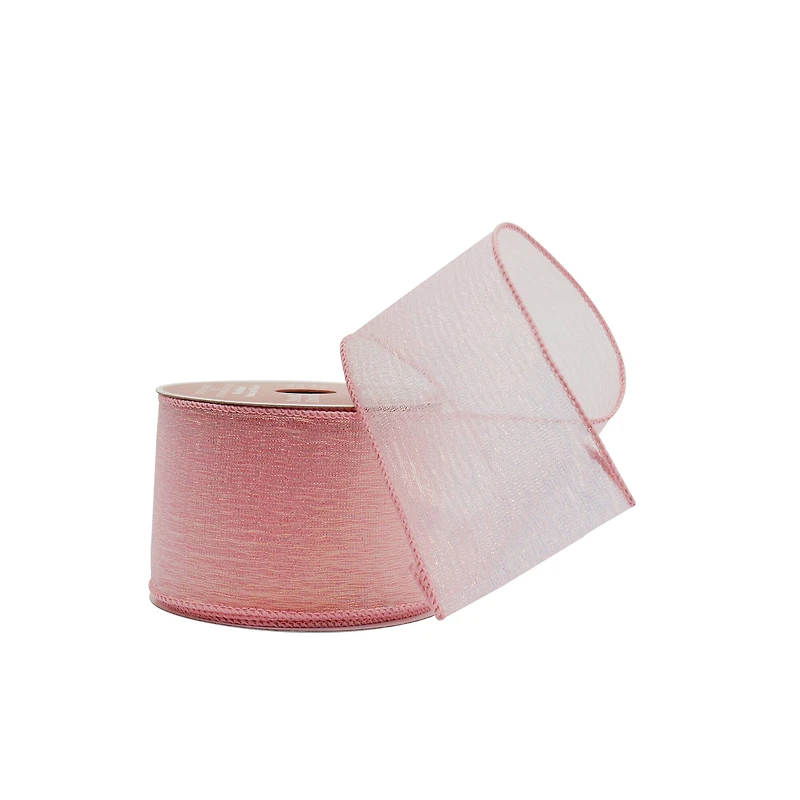 2.5" x 20ft. Iridescent Pink Wired Shimmer Ribbon by Celebrate It®