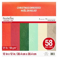 12" x 12" Christmas Embossed Paper Pad, 58 Sheets by Recollections™