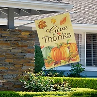 40" Give Thanks Autumn Harvest Garden Flag