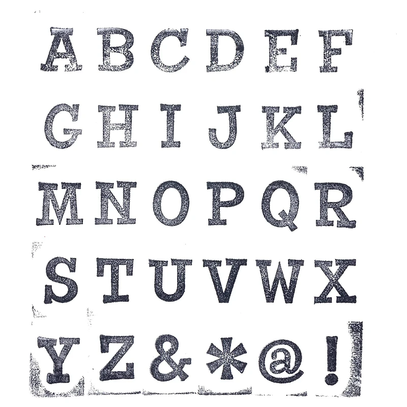6 Pack: Large Uppercase Alphabet Wood Stamp Set by Recollections™